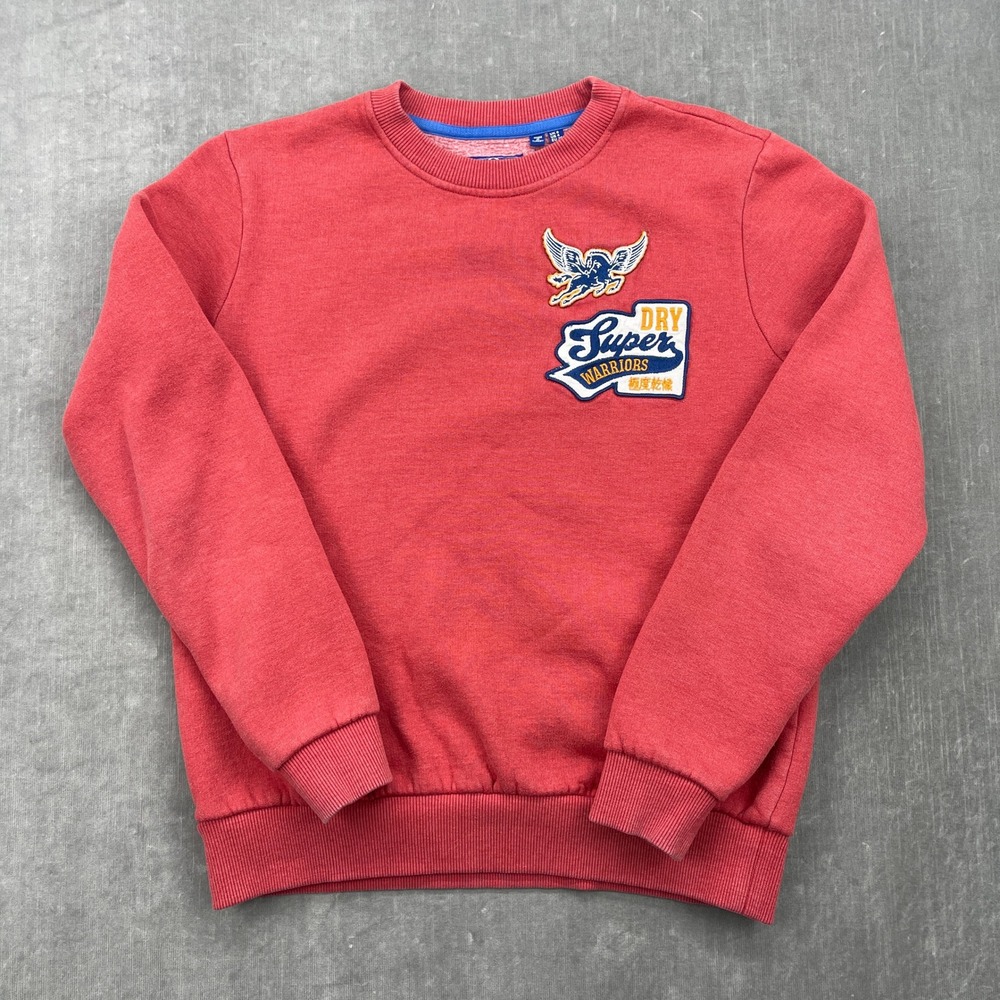 Superdry Kids 4 Red‎ Crewneck Sweatshirt With Patches